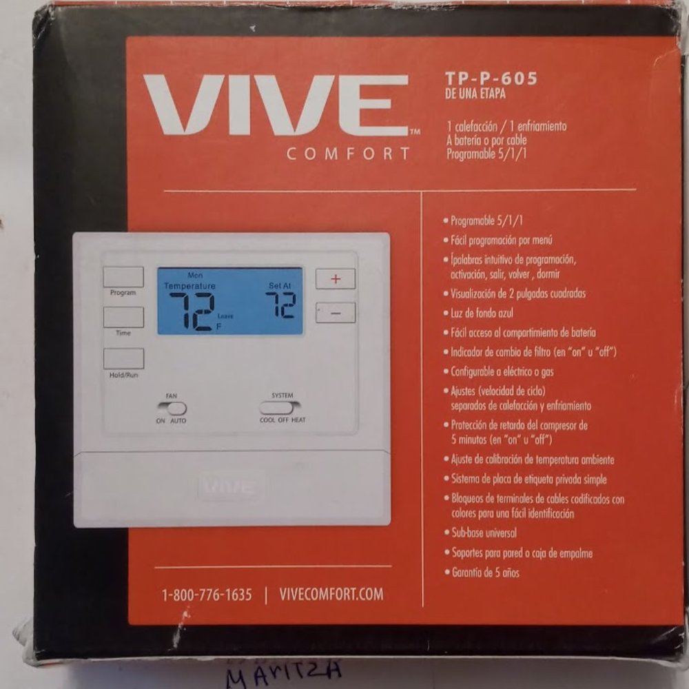 VIVE TP-P-605 SINGLE STAGE DIGITAL THERMOSTAT